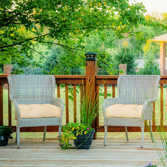 21 Inch x 21 Inch Patio Chair Cushion, Beige Outdoor Furniture Accessories Beige at Gallery Canada