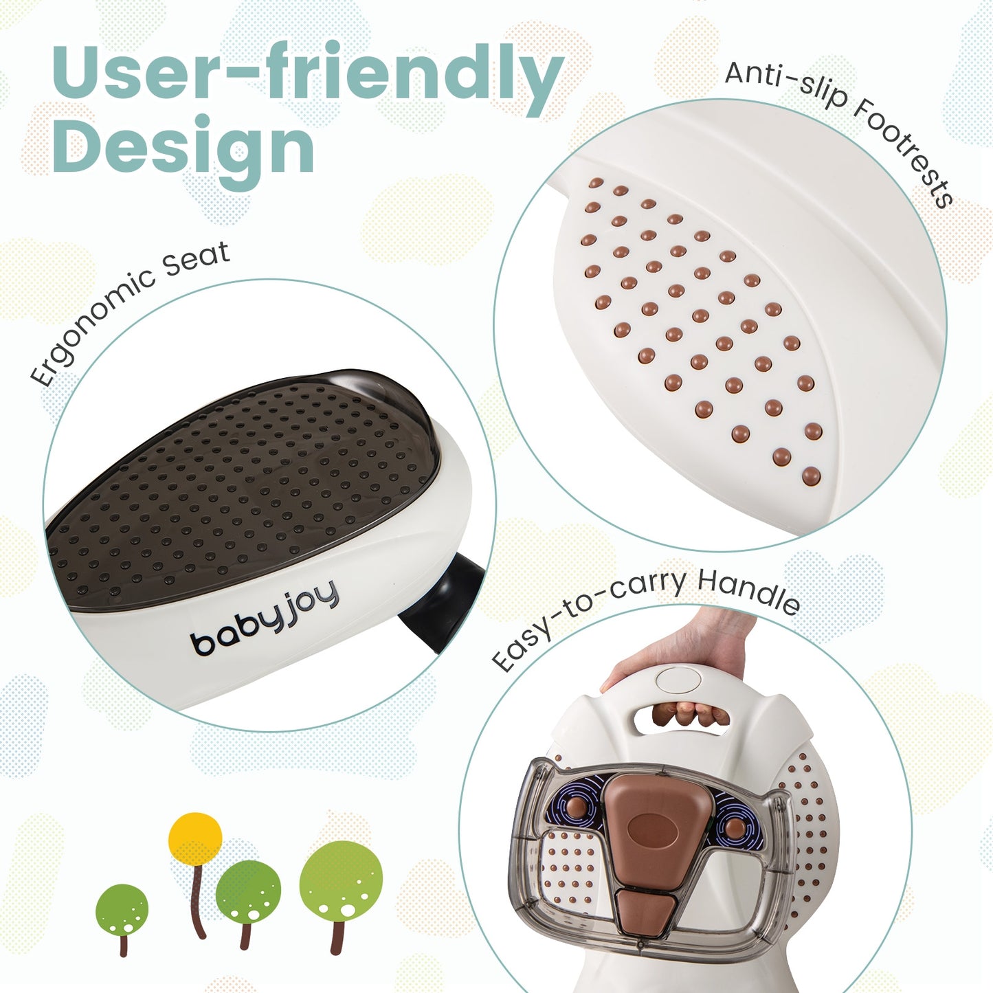 Wiggle Car with Hauling Rope Ride on Toy with Under-Seat Storage, Beige Push & Pedal Ride On Toys at Gallery Canada