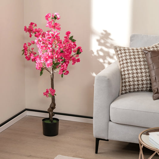 2 Pack 41 Inch Artificial Plum Blossom Tree, 92 Flowers, Red Faux Plants Red at Gallery Canada