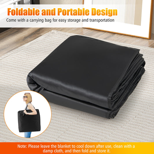 Infrared Sauna Blanket for Home Use with Arm Sleeves Wraps and Carry Bag, Black Sauna Black at Gallery Canada