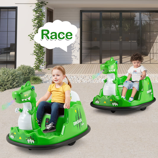 12V Bumper Car With Spray, Remote Control, For Toddlers 2-5, Green Powered Ride On Toys Green at Gallery Canada