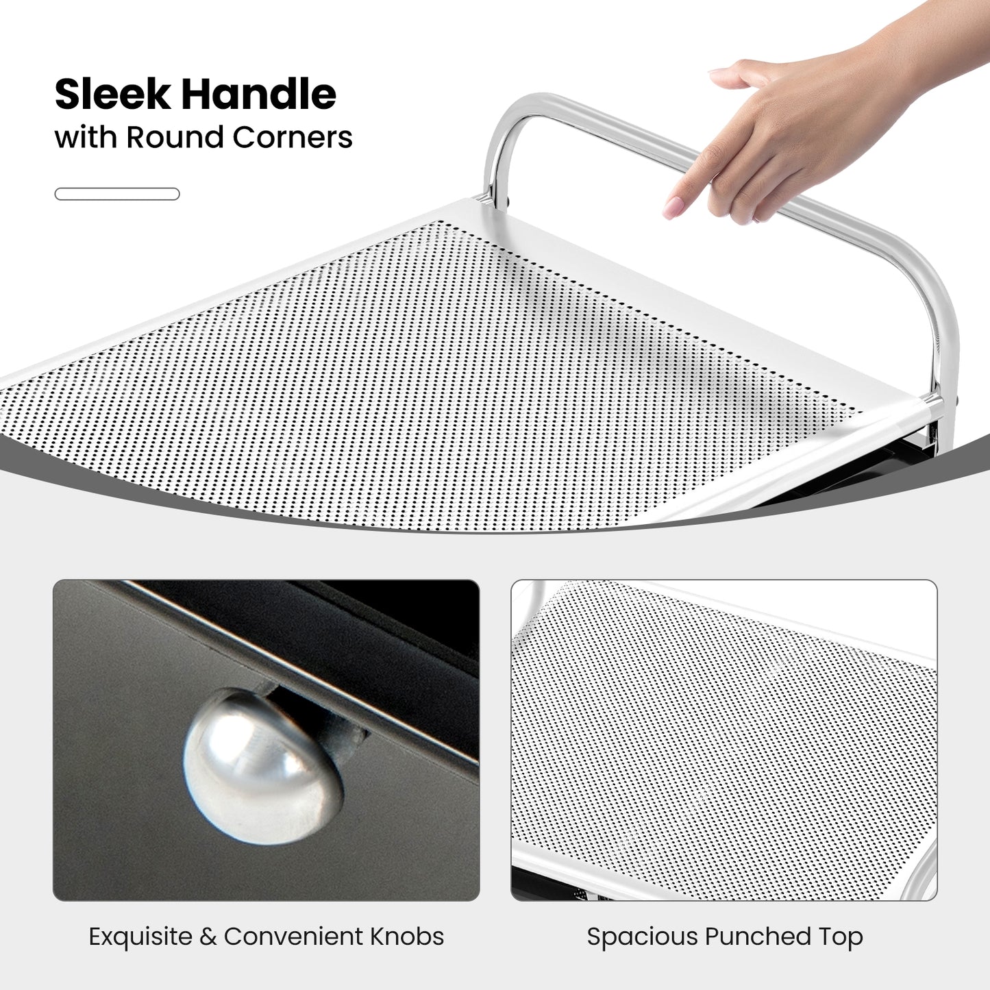 9-Drawer Rolling Storage Cart with Colorful Drawers and Metal Frame, Black File Cabinets at Gallery Canada