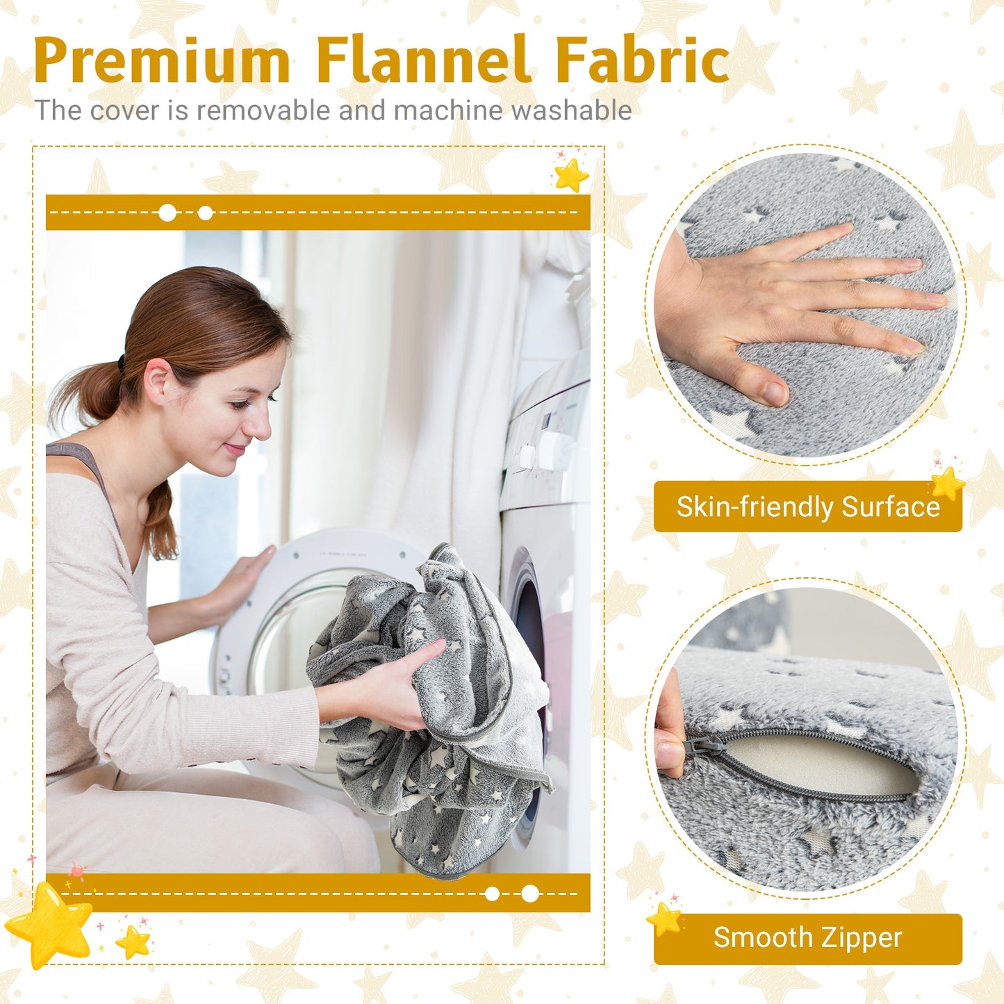 2-in-1 Toddler Chair Glow in the Dark Kids Couch with Cover Convertible Sofa, Gray Kids Chairs & Seating at Gallery Canada