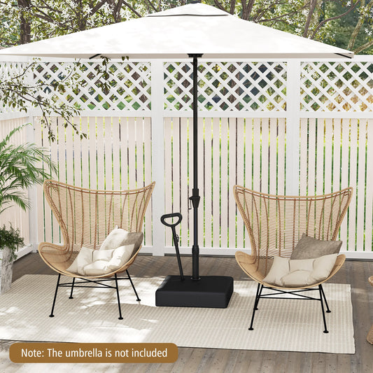 Mobile Patio Umbrella Base, 3 Wheels, Water Sand Fillable, Black Outdoor Umbrella Bases Black at Gallery Canada