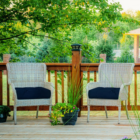 21 Inch x 21 Inch Patio Chair Seat Cushion Pads for Indoor and Outdoor, Navy Outdoor Furniture Accessories Navy at Gallery Canada