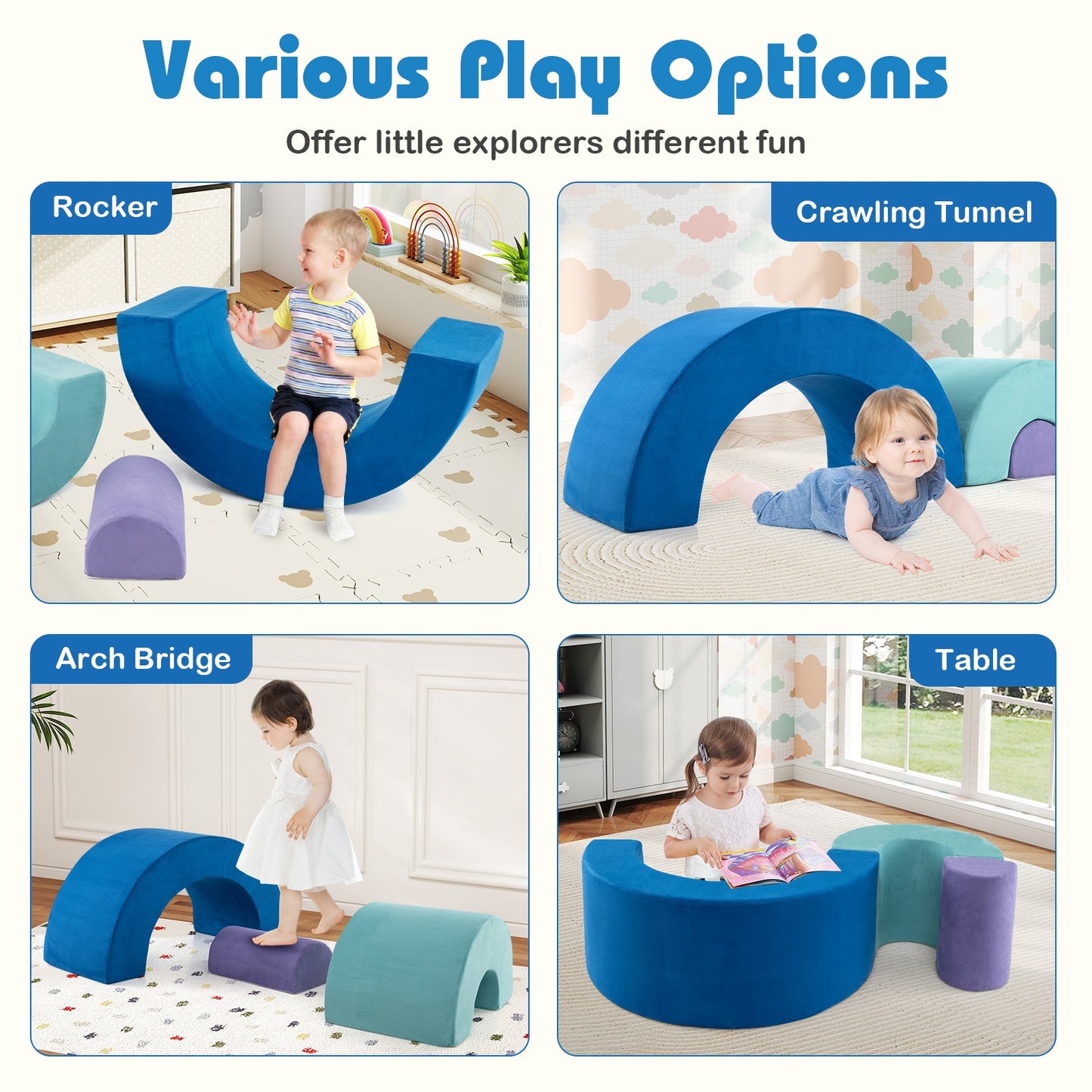 Rainbow Arc Climber Playset, Foam Climbing Blocks, Multicolor Climbers & Slides at Gallery Canada