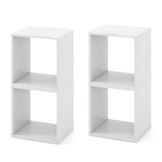 【NOT SALE】Set of 2 Stackable Nightstand with Storage Cubes white test Options at Gallery Canada