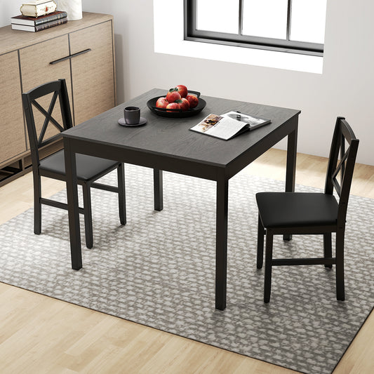 Wooden Square Dining Table Set For 2, Gray Dining Room Sets Gray at Gallery Canada