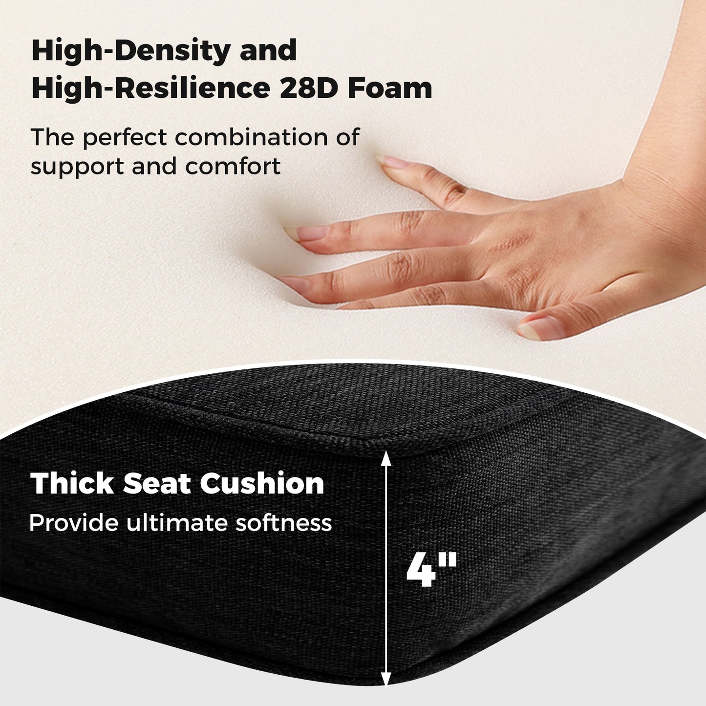 Outdoor Patio Cushion Set, 4 Piece, Removable Covers, Black Outdoor Furniture Accessories at Gallery Canada