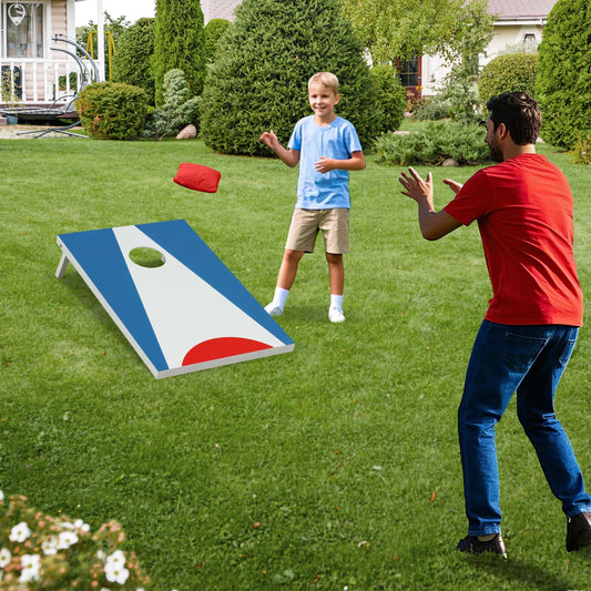 3 x 2FT Cornhole Board Set, Foldable Legs, Side Handle, Blue Game Room Blue at Gallery Canada