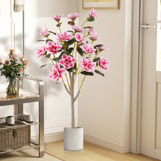 Faux Wedding Flower Plant, PEVA Leaves, Multi-Branch Trunks, Pink Faux Plants Pink at Gallery Canada