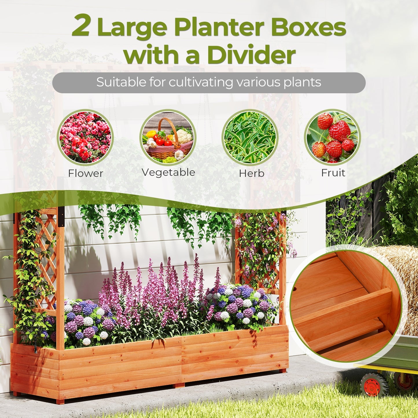 Raised Garden Bed With Arch Trellis, Hanging Roof, Orange Raised Garden Beds at Gallery Canada