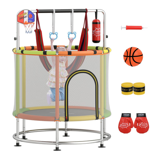 55" Kids Trampoline For 3-6 Years Old, Green Trampolines Green at Gallery Canada