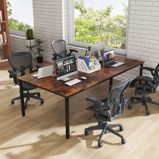 8 FT Conference Table, Seats 10 People, Rustic Brown Standing Desks Rustic Brown at Gallery Canada