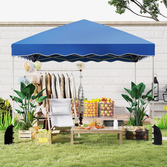 Foldable 10 X 10 Feet Pop Up Canopy Tent, Wheeled Bag, Blue Tents Blue at Gallery Canada