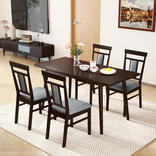 Wooden Dining Chair Set of 2 Linen Fabric Upholstered Kitchen Chairs with Rubber Wood Frame Dining Chairs Options at Gallery Canada