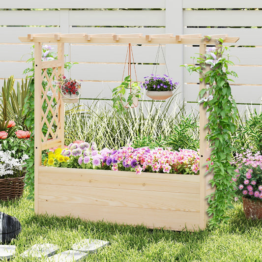 Raised Garden Bed, Wooden Elevated Planter Box, Hanging Roof, L Raised Garden Beds Options at Gallery Canada
