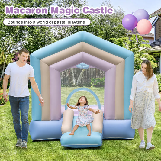 Kids Bounce House With Slide, Basketball Rim, 480W Blower, Multicolor Bounce House Multicolor at Gallery Canada