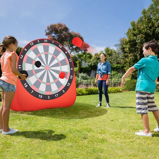 Large Dart Board for Kids with 4 Kick Balls, Red Lawn Games Red at Gallery Canada