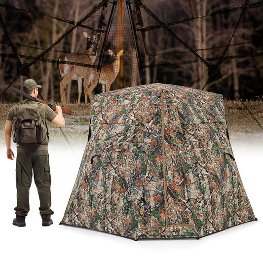 360° One Way See Through Ground Hunting Blind for Deer and Turkey Hunting, Camouflage Tents Camouflage at Gallery Canada