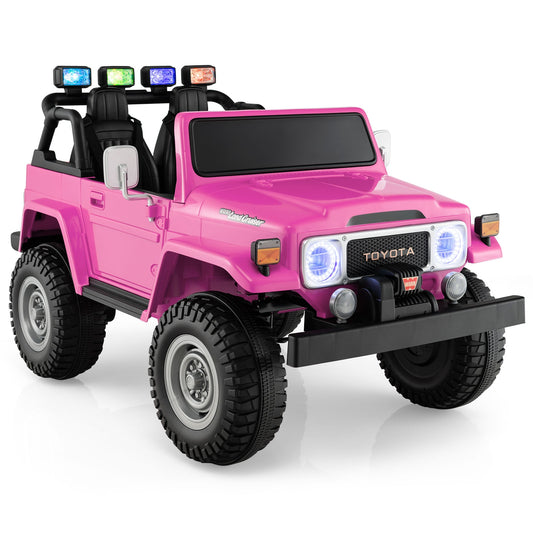 12V 2-Seat Kids Ride On Car, With 2.4G Remote Control, Pink