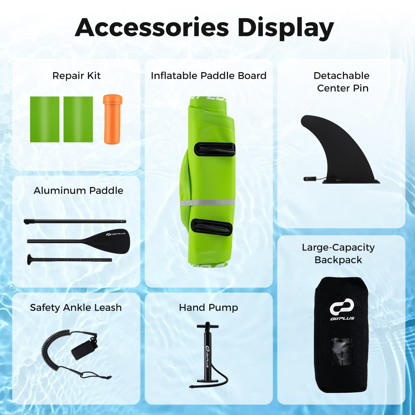 Inflatable Stand up Paddle Board iSUP Board Accessories with 3 Fins-S Surfing at Gallery Canada