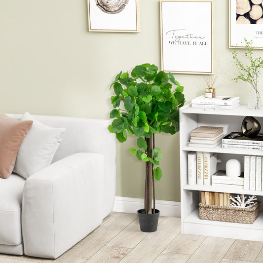 44 Inch Artificial Crabapple Tree, Adjustable Branches, Green Faux Plants Green at Gallery Canada