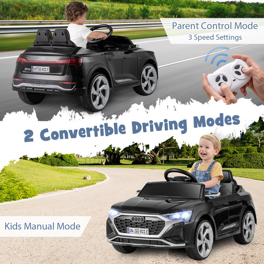 Kids Ride On Car, 12V, Remote Control, 3 Speeds, Black Powered Ride On Toys Black at Gallery Canada