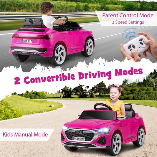 Kids Ride On Car, 12V, Remote Control, 3 Speeds, Pink Powered Ride On Toys Pink at Gallery Canada