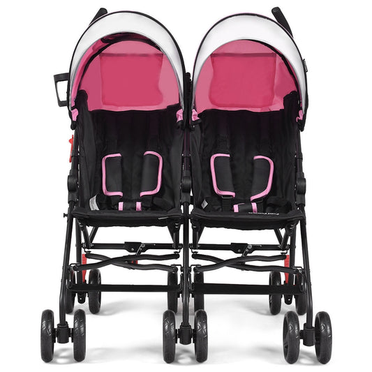Foldable Twin Baby Double Stroller Ultralight Umbrella Kids Stroller, Pink Baby Strollers Pink at Gallery Canada