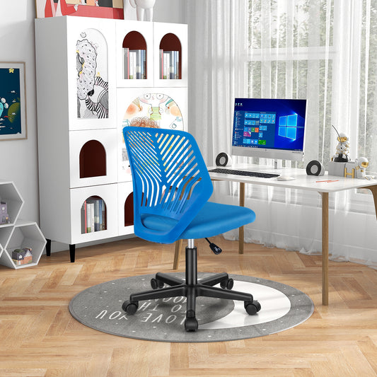Height-adjustable Ergonomic Kids Desk Chair with Universal Casters, Blue Kids Chairs & Seating Blue at Gallery Canada