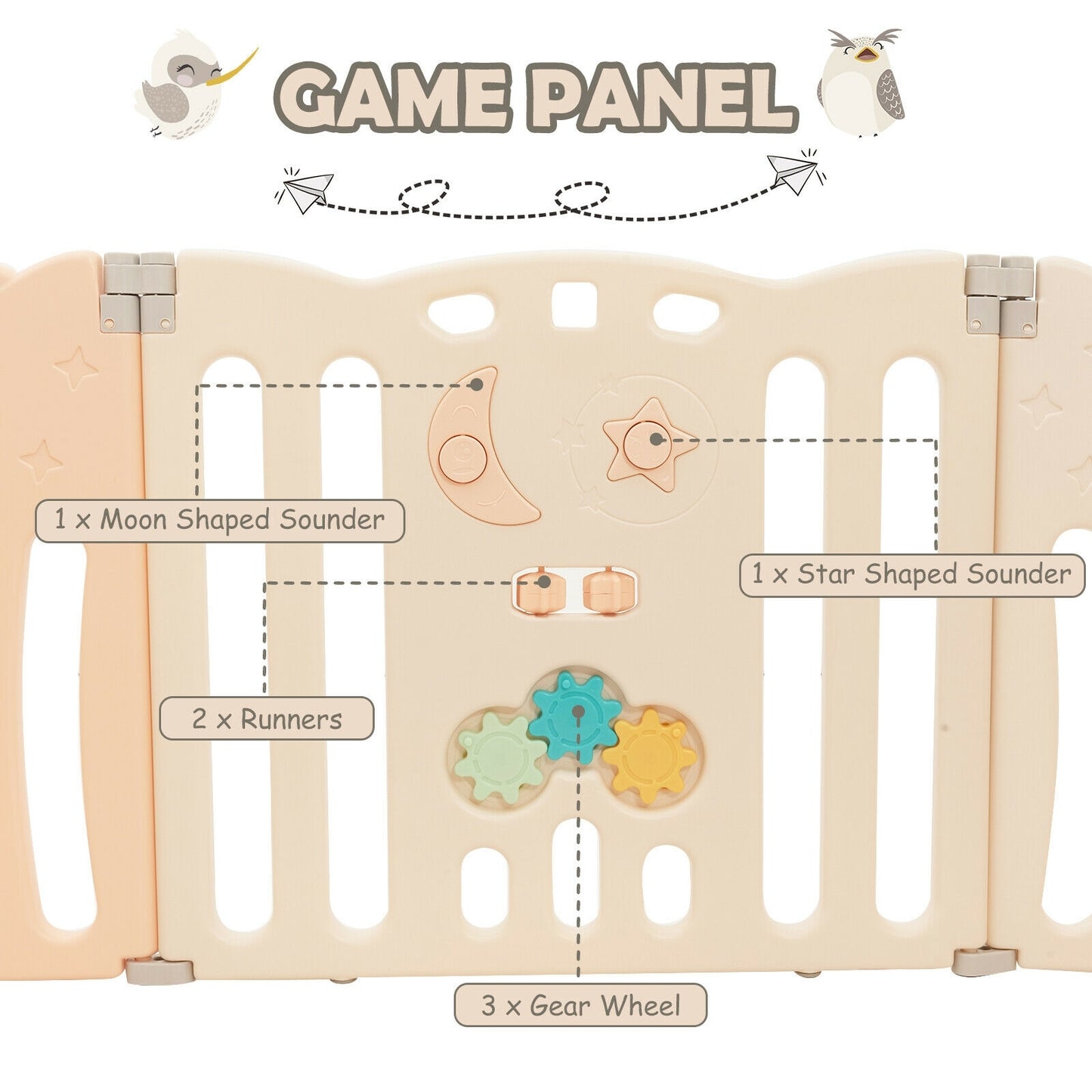 14-Panel Baby Playpen, Foldable Play Yard, Pink Baby Playpen & Playards at Gallery Canada