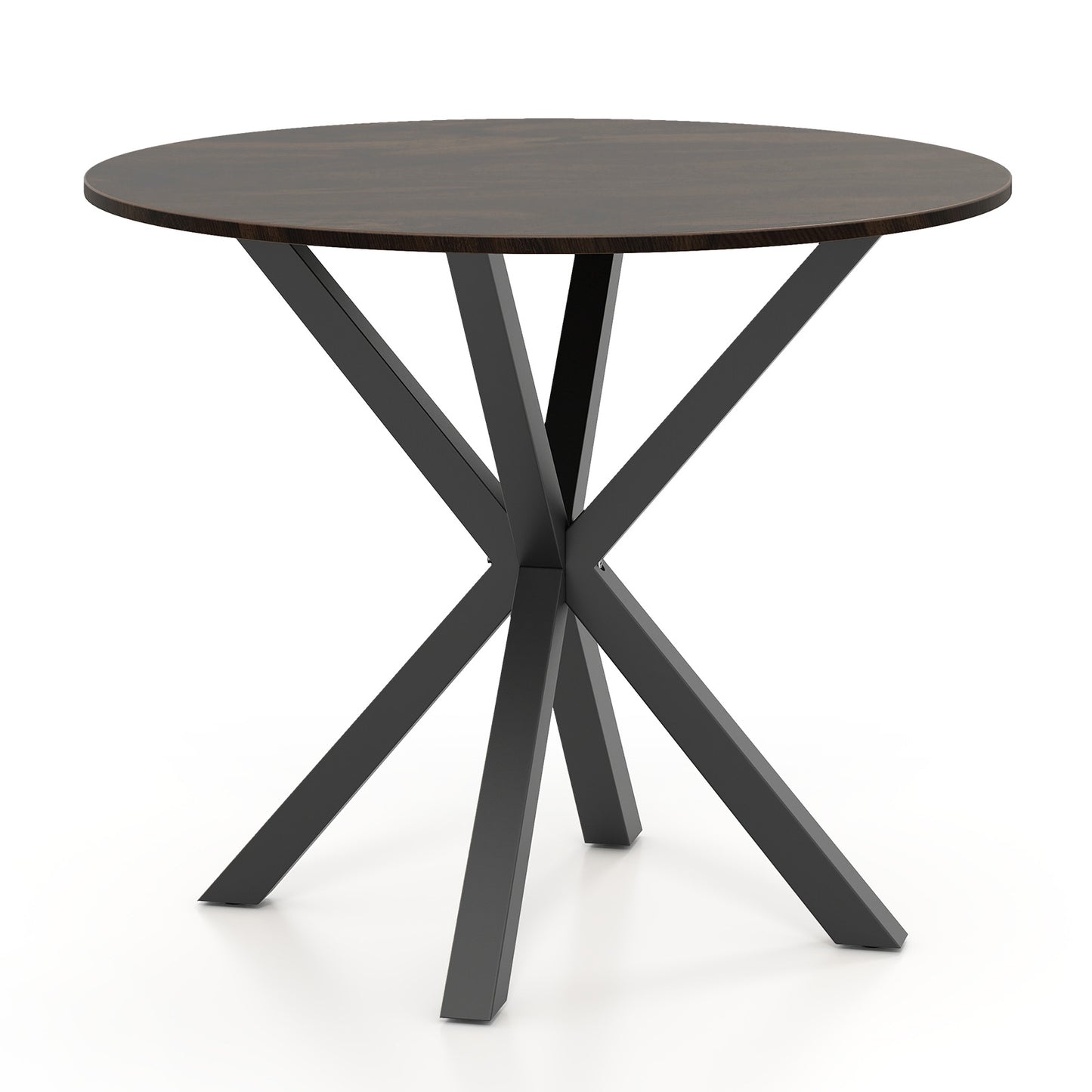 36 Inch Wood Dining Table, Pedestal Base, Seats 2-4, Brown Patio Dining Tables at Gallery Canada