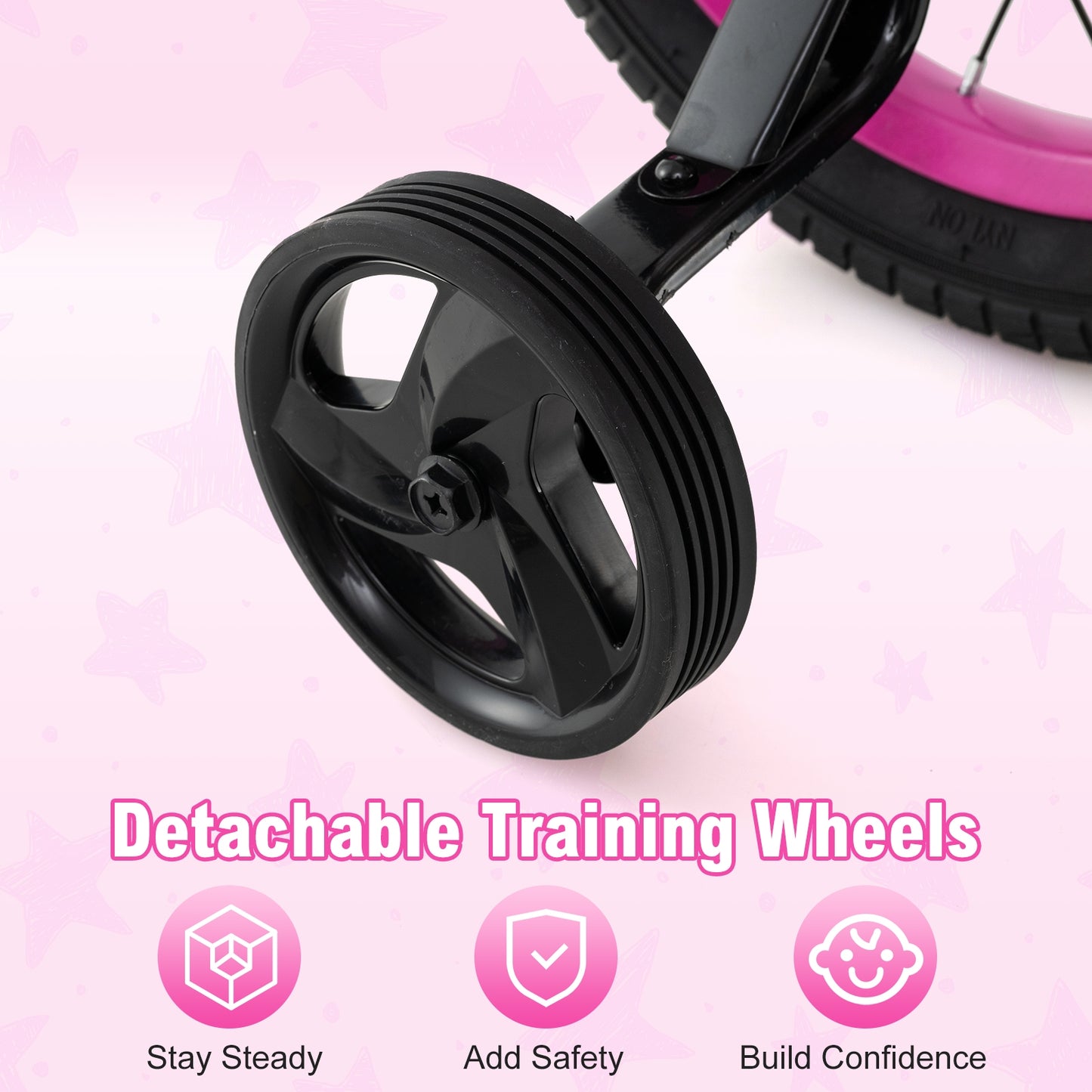 16 Inch Kids Bike, Adjustable, For Ages 4-7 Years, Pink Kids Bike at Gallery Canada