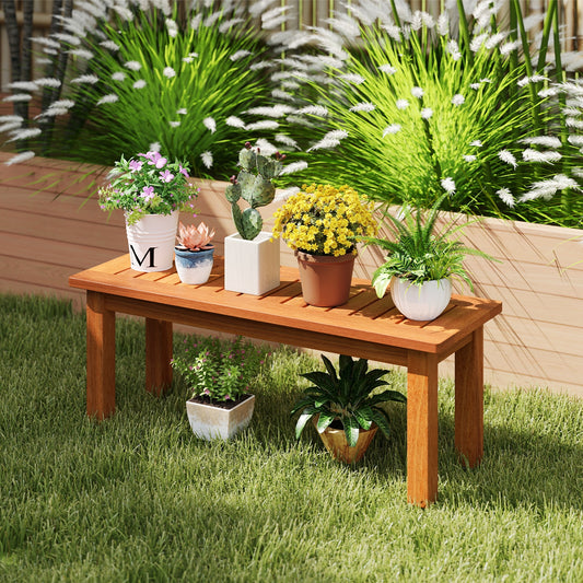 Solid Wood Plant Stand, S, Indoor Outdoor Flower Pot Holder, Brown Plant Stands Brown at Gallery Canada