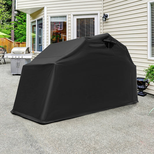 Outdoor Motorcycle Shelter Waterproof Motorbike Storage Tent with Cover, Black Carports Black at Gallery Canada