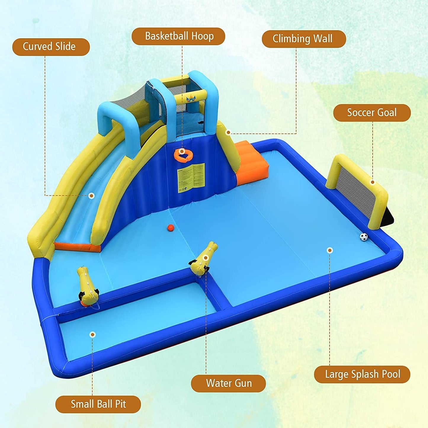 6-in-1 Inflatable Water Slides with Blower for Kids Bounce House at Gallery Canada