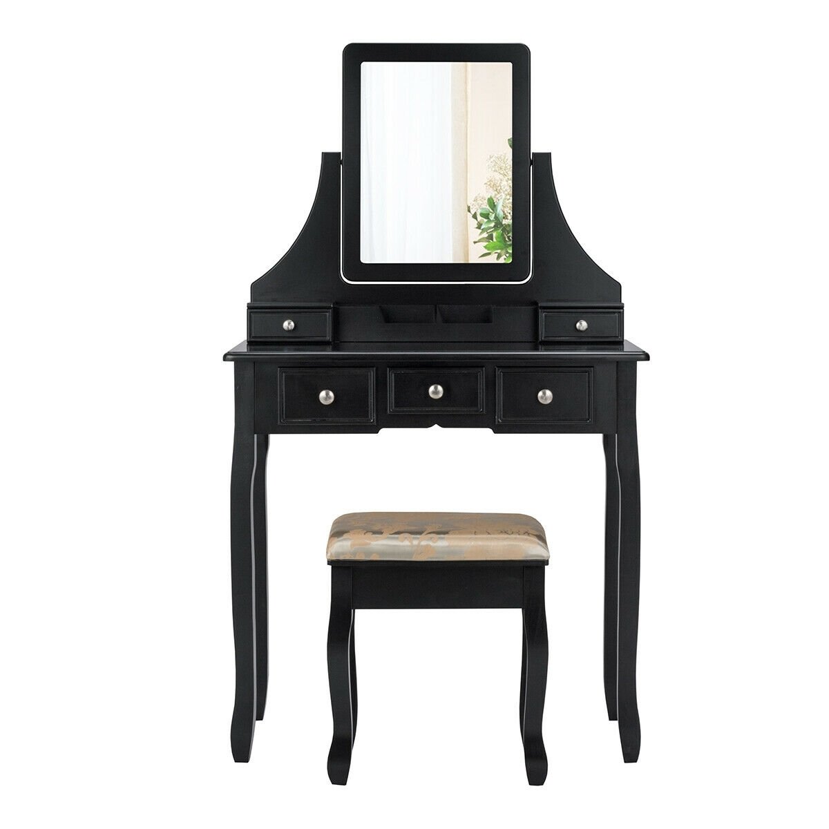 5 Drawers Removable Box Makeup Dressing Vanity Set, Black at Gallery Canada