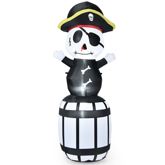 8 Feet Halloween Inflatable Pirate Barrel, Black at Gallery Canada