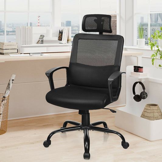 High Back Ergonomic Mesh Office Chair Swivel Chair, Black Ergonomic Chairs Black at Gallery Canada