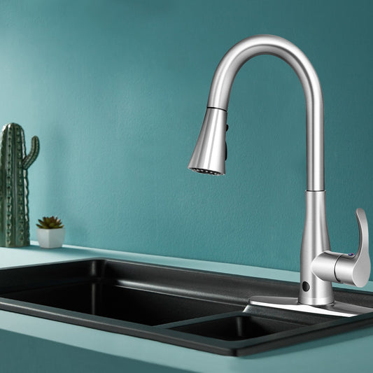 Touchless Kitchen Faucet with 360° Swivel Single Handle Sensor and 3 Mode Sprayer at Gallery Canada