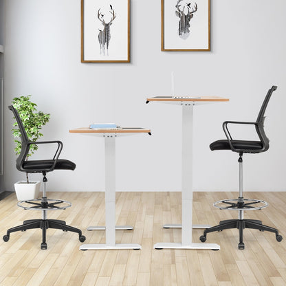Drafting Chair Tall Office Chair with Adjustable Height, Black at Gallery Canada