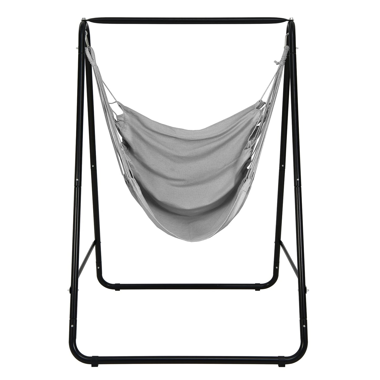 Hanging Padded Hammock Chair with Stand and Heavy Duty Steel, Gray at Gallery Canada