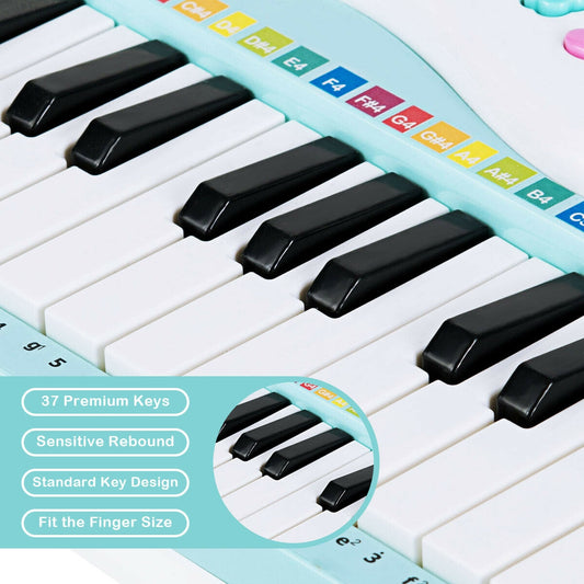 37 Electric Keyboard Piano With Microphone, Blue Pianos & Keyboards Blue at Gallery Canada