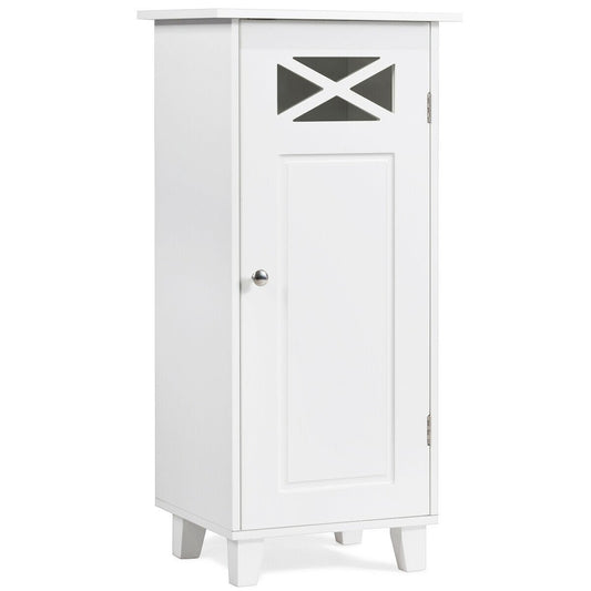 Bathroom Cabinet Free Standing Storage Side Table Organizer, White