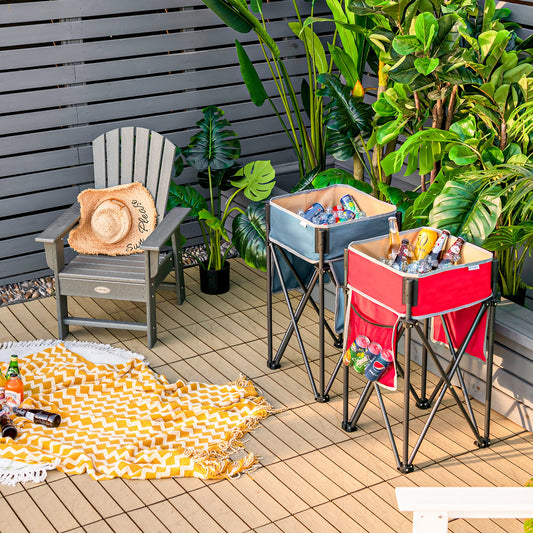 Folding Camping Tables, Large Capacity Storage Sink, BlueRed Camping Furniture Blue at Gallery Canada