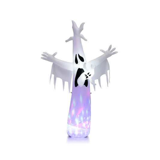 8 Feet Halloween Inflatable Ghost with LED and Waterproof Blower, White