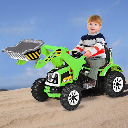 Kids Ride On Dumper Truck, 12V Battery Powered, Green Powered Ride On Toys Green at Gallery Canada