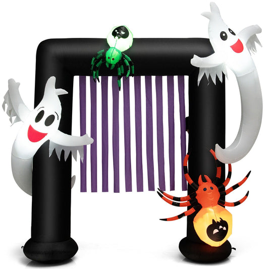 7.5 Feet Halloween Inflatable Archway Blow-up Festive Decoration for Backyard and Porch, Black & White at Gallery Canada