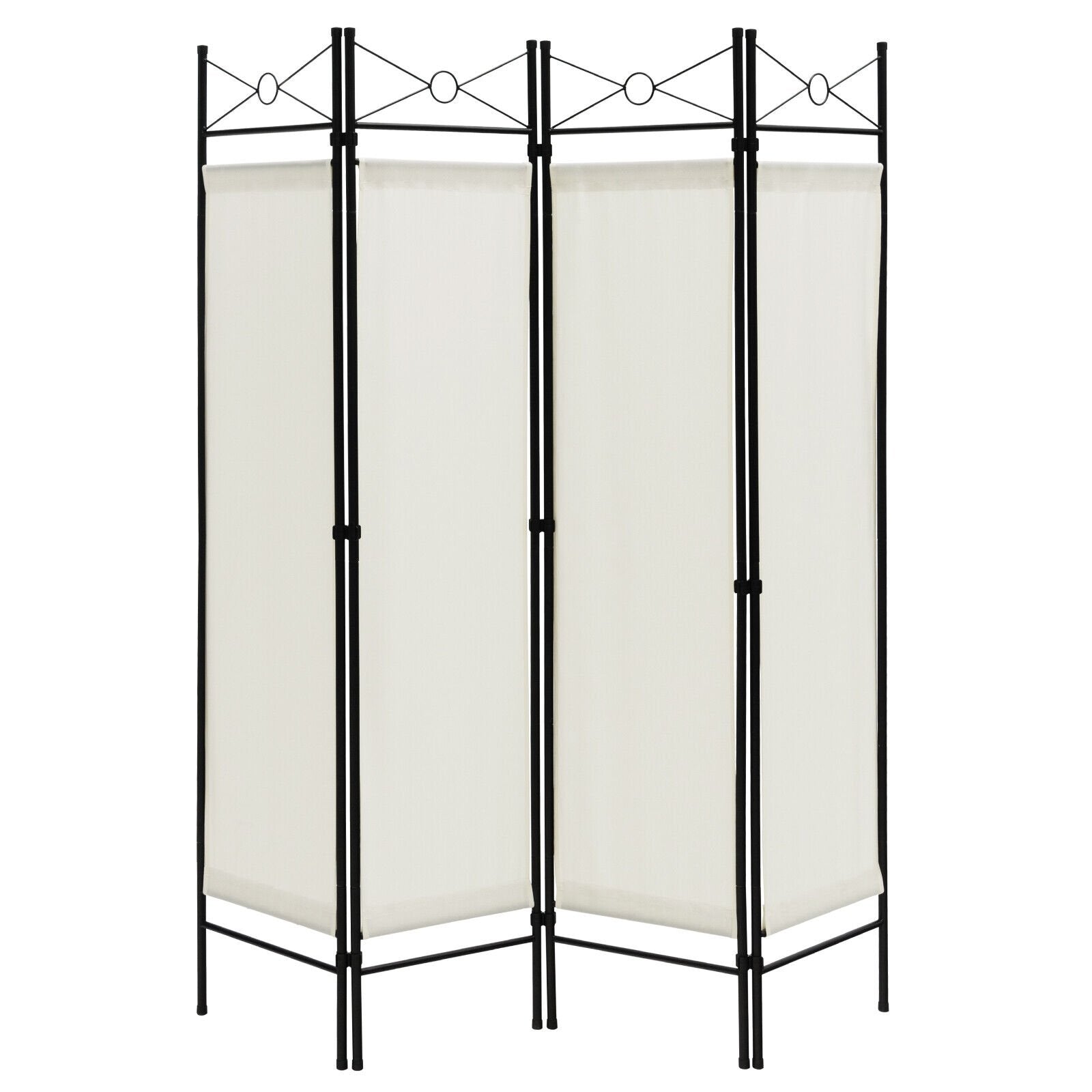 6 Feet 4-Panel Folding Freestanding Room Divider, White at Gallery Canada